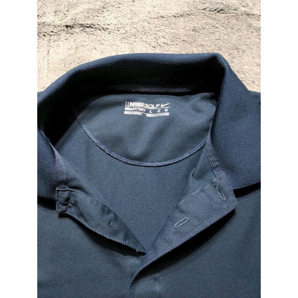 Nike Golf Fit Dry Short Sleeve Polo Shirt Men's Size Large Blue - Picture 2 of 8